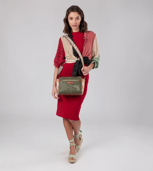 Bolsas Hombro Anekke Peace & Love Camel Rectangular | 014IMSOGU