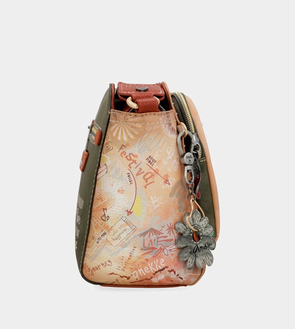 Bolsas Hombro Anekke Peace & Love Camel Rectangular | 014IMSOGU