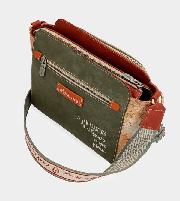 Bolsas Hombro Anekke Peace & Love Camel Rectangular | 014IMSOGU