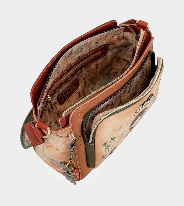 Bolsas Hombro Anekke Peace & Love Camel Rectangular | 014IMSOGU