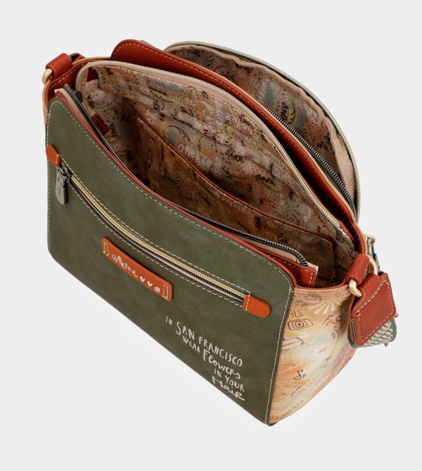 Bolsas Hombro Anekke Peace & Love Camel Rectangular | 014IMSOGU