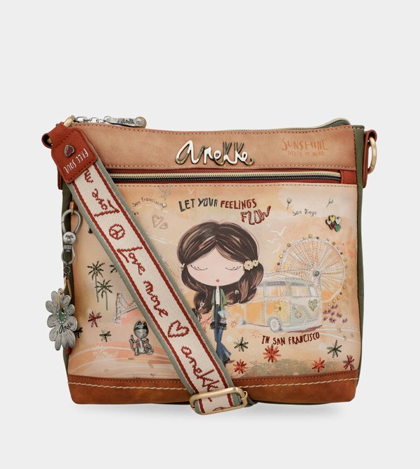 Bolsas Hombro Anekke Peace & Love Camel Square | 824UVBQNK