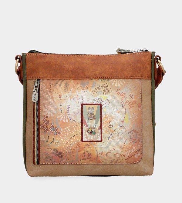Bolsas Hombro Anekke Peace & Love Camel Square | 824UVBQNK