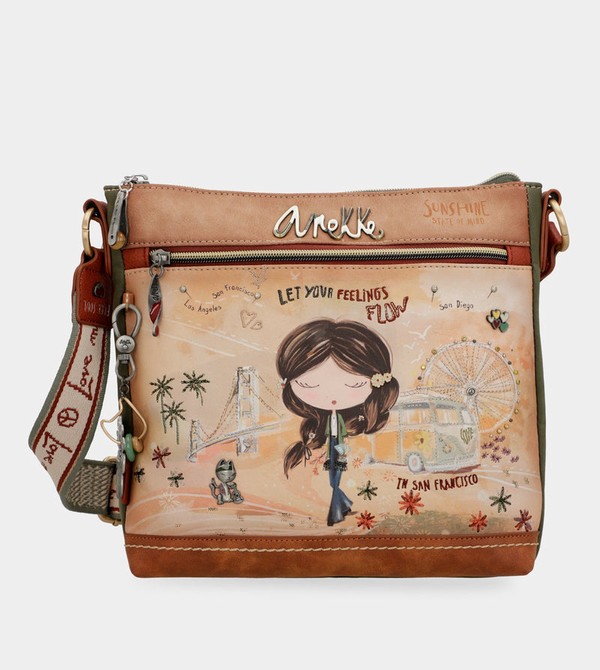 Bolsas Hombro Anekke Peace & Love Camel Square | 824UVBQNK
