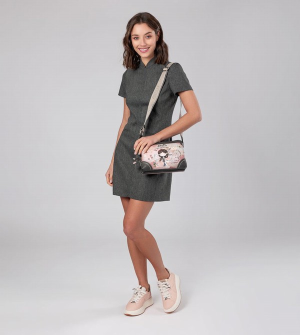 Bolsas Hombro Anekke Peace & Love Pink 2-compartment | 726OXKZUB