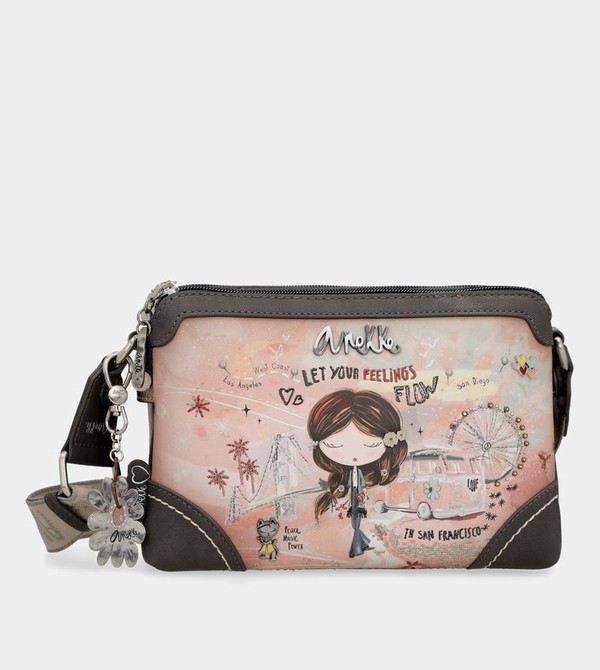 Bolsas Hombro Anekke Peace & Love Pink 2-compartment | 726OXKZUB