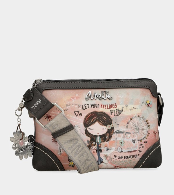 Bolsas Hombro Anekke Peace & Love Pink 2-compartment | 726OXKZUB