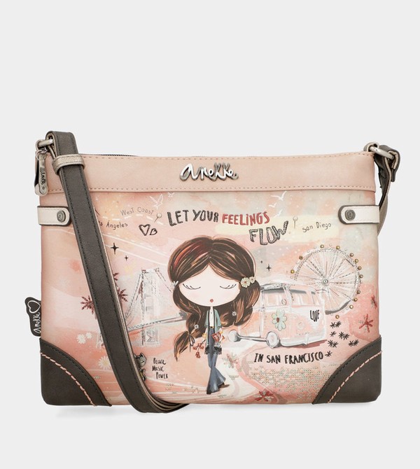 Bolsas Hombro Anekke Peace & Love Pink Medium | 982TCPRUK