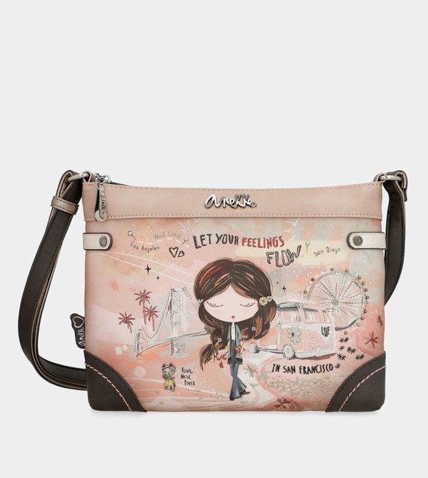 Bolsas Hombro Anekke Peace & Love Pink Medium | 982TCPRUK