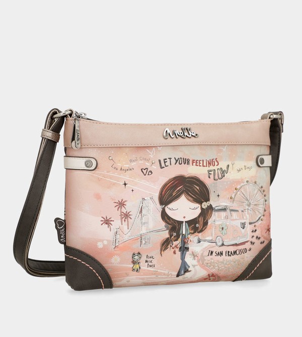 Bolsas Hombro Anekke Peace & Love Pink Medium | 982TCPRUK