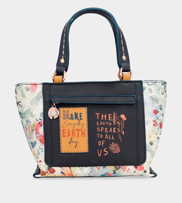 Bolso Tote Anekke Nature Pachamama Navy Blue | 621IOQWYL