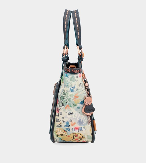 Bolso Tote Anekke Nature Pachamama Navy Blue Printed | 895KOVBSI