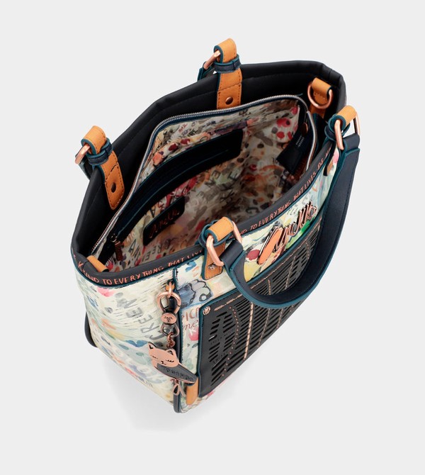 Bolso Tote Anekke Nature Pachamama Navy Blue Printed | 895KOVBSI