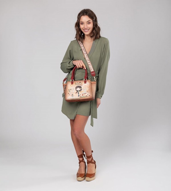 Bolso Tote Anekke Peace & Love Camel Bowling | 860DMZCBK