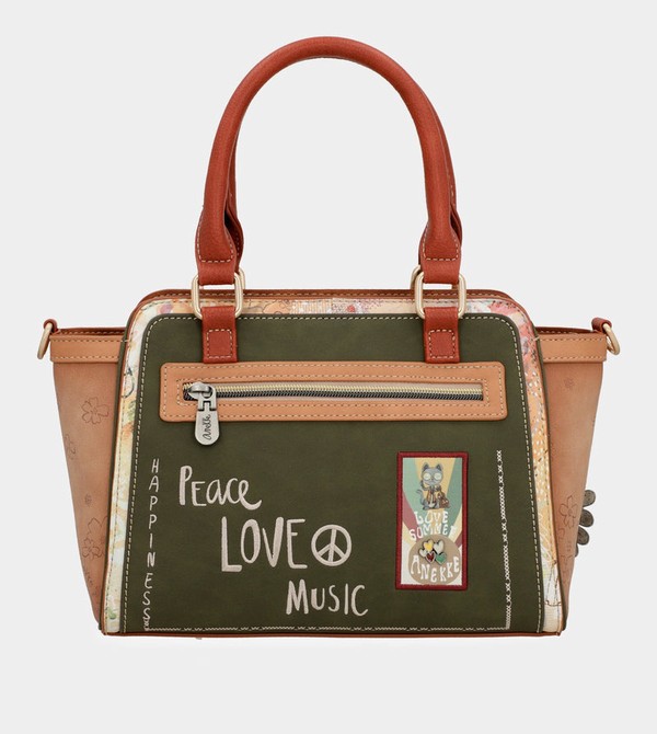 Bolso Tote Anekke Peace & Love Camel Bowling | 860DMZCBK