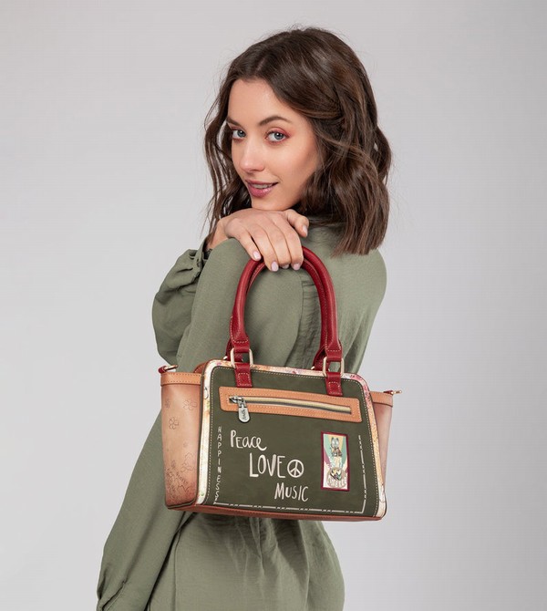 Bolso Tote Anekke Peace & Love Camel Bowling | 860DMZCBK