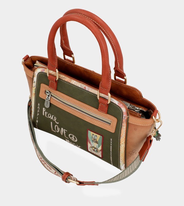 Bolso Tote Anekke Peace & Love Camel Bowling | 860DMZCBK