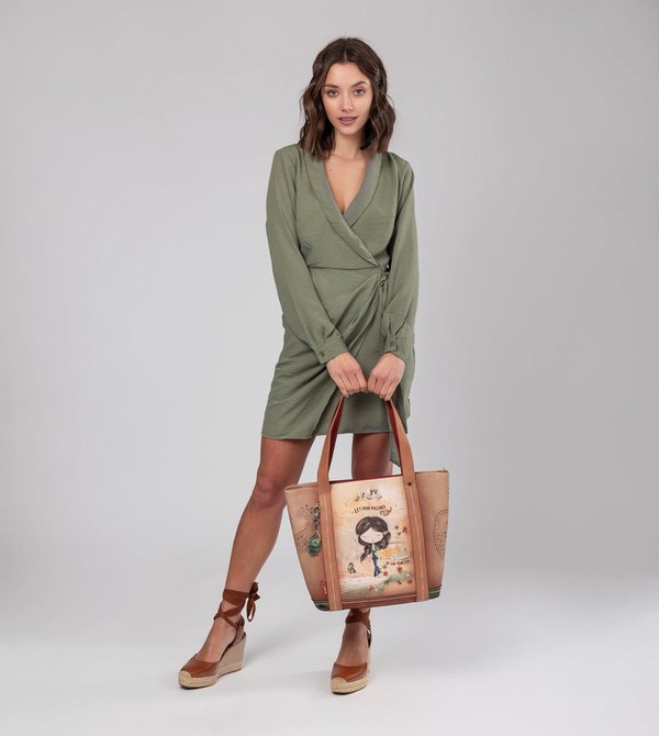 Bolso Tote Anekke Peace & Love Camel Shopping | 598MELDUO