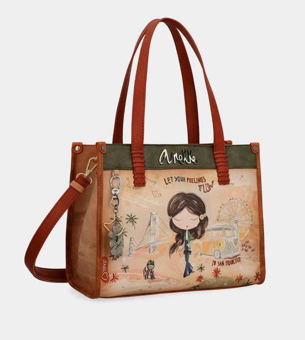 Bolso Tote Anekke Peace & Love Camel | 962FUEPDX