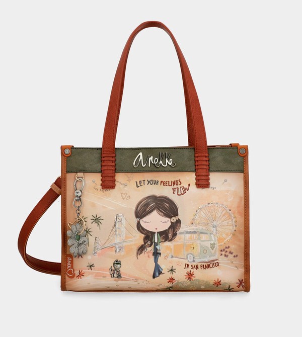 Bolso Tote Anekke Peace & Love Camel | 962FUEPDX