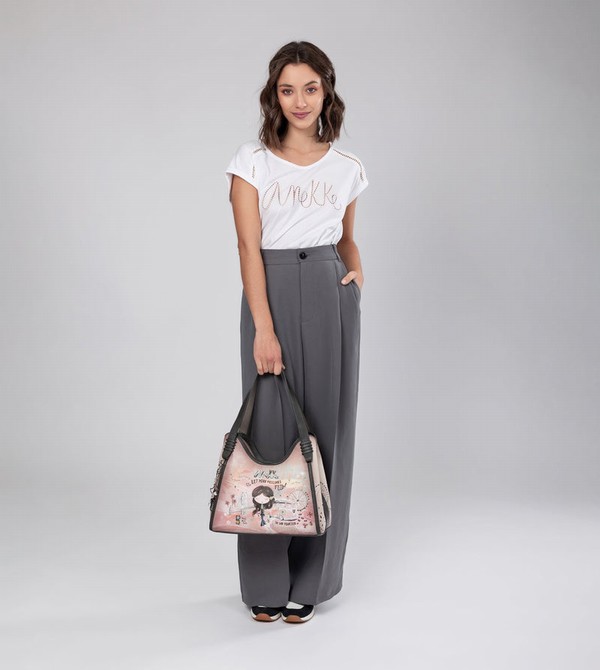 Bolso Tote Anekke Peace & Love Pink | 647YQNBAS