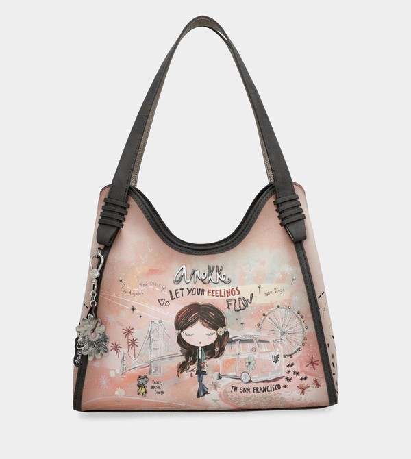 Bolso Tote Anekke Peace & Love Pink | 647YQNBAS