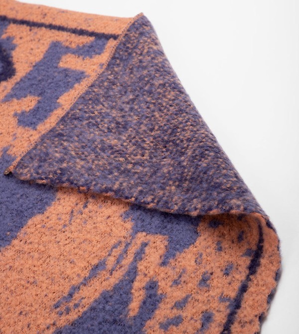 Bufanda Anekke Blue And Terracotta Contemporary. | 675VNYUBT
