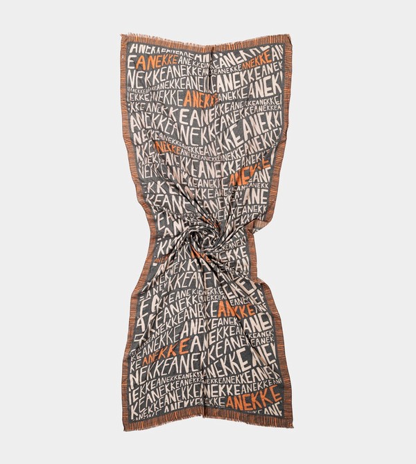 Bufanda Anekke Pashmina Logo Brown | 635HOGRYQ
