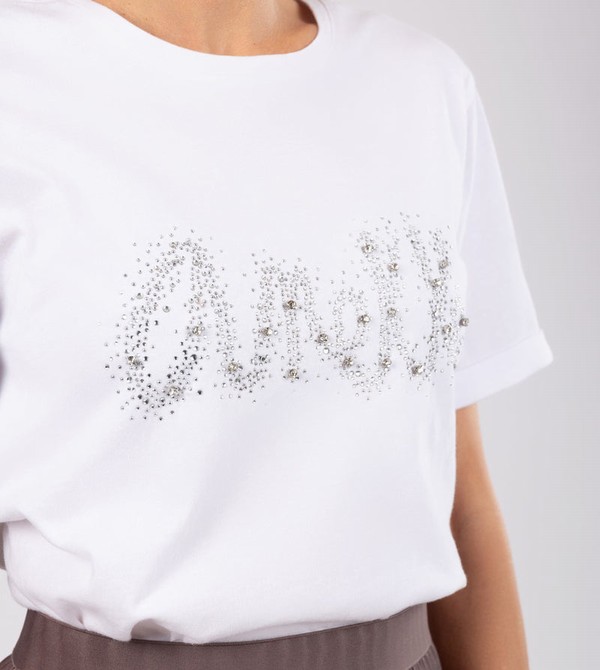 Camiseta Anekke Glitter White | 956UWTBPL