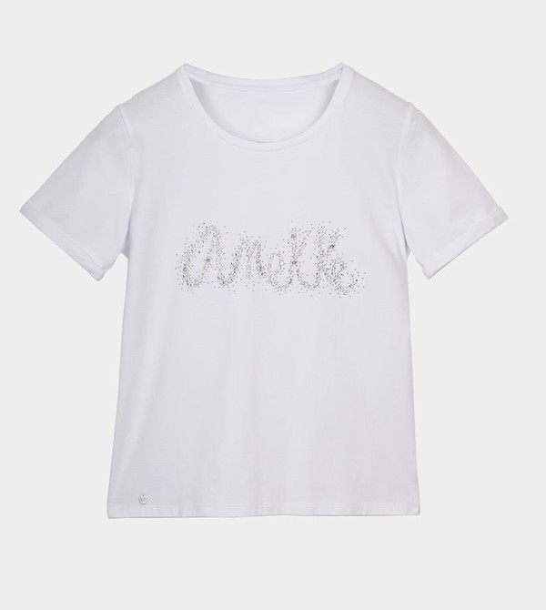Camiseta Anekke Glitter White | 956UWTBPL