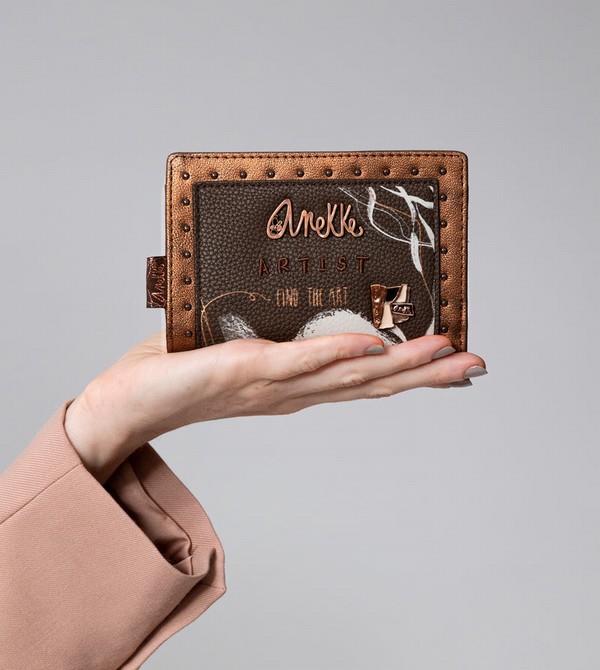 Carteras Anekke Nature Shodō Brown Flexible Rfid | 086ANXPQO