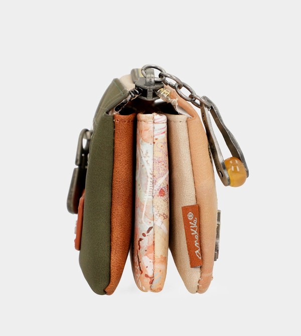 Carteras Anekke Peace & Love Camel 3-compartment Coin | 904UGBSHV
