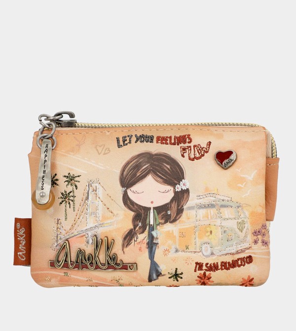Carteras Anekke Peace & Love Camel 3-compartment Coin | 904UGBSHV