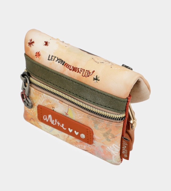 Carteras Anekke Peace & Love Camel Coin With Flap | 743DZXMRK