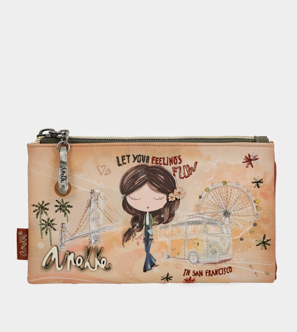 Carteras Anekke Peace & Love Camel Flexible Rfid | 124CEGJXO