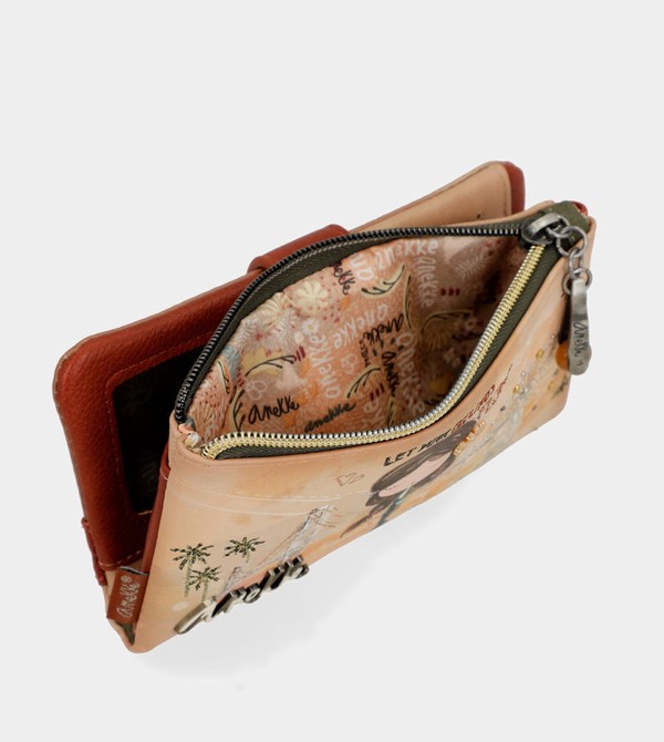 Carteras Anekke Peace & Love Camel Flexible Rfid | 124CEGJXO