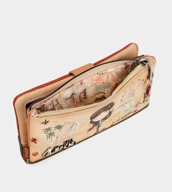 Carteras Anekke Peace & Love Camel Large Rfid | 713JDFBEM