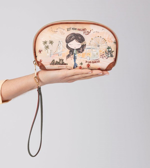 Carteras Anekke Peace & Love Camel Rfid Holdall | 943PMNVOT