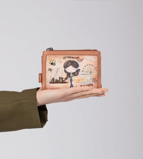 Carteras Anekke Peace & Love Camel Small Rfid | 938MCFANY