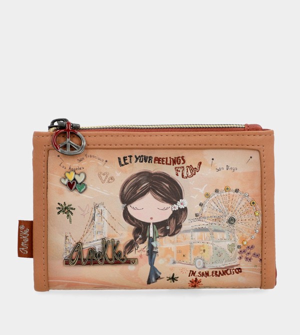 Carteras Anekke Peace & Love Camel Small Rfid | 938MCFANY