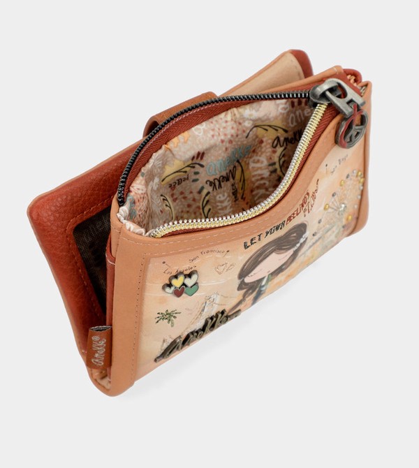 Carteras Anekke Peace & Love Camel Small Rfid | 938MCFANY