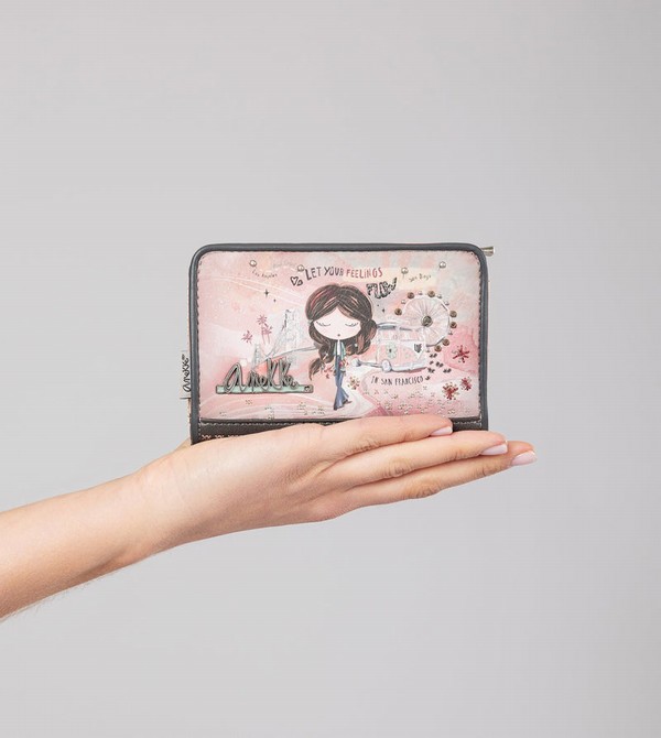 Carteras Anekke Peace & Love Pink Medium Rfid | 391KFCJUI