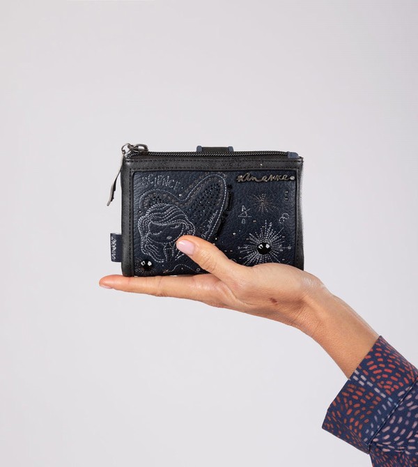 Carteras Anekke Studio Navy Blue Flexible Medium Rfid | 672OVUAFY