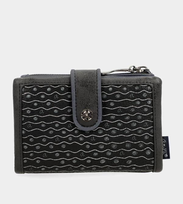 Carteras Anekke Studio Navy Blue Flexible Medium Rfid | 672OVUAFY