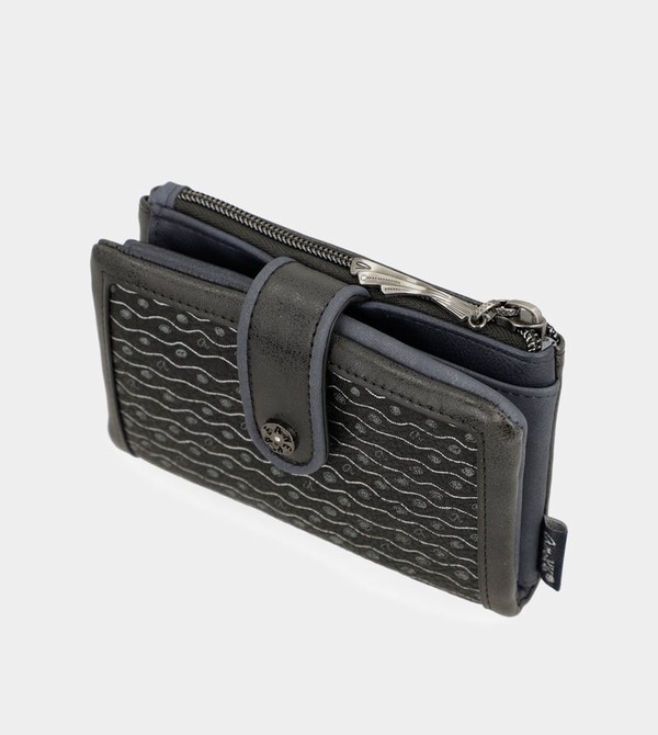 Carteras Anekke Studio Navy Blue Flexible Medium Rfid | 672OVUAFY