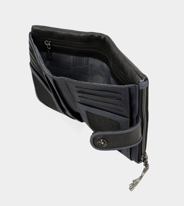 Carteras Anekke Studio Navy Blue Flexible Medium Rfid | 672OVUAFY