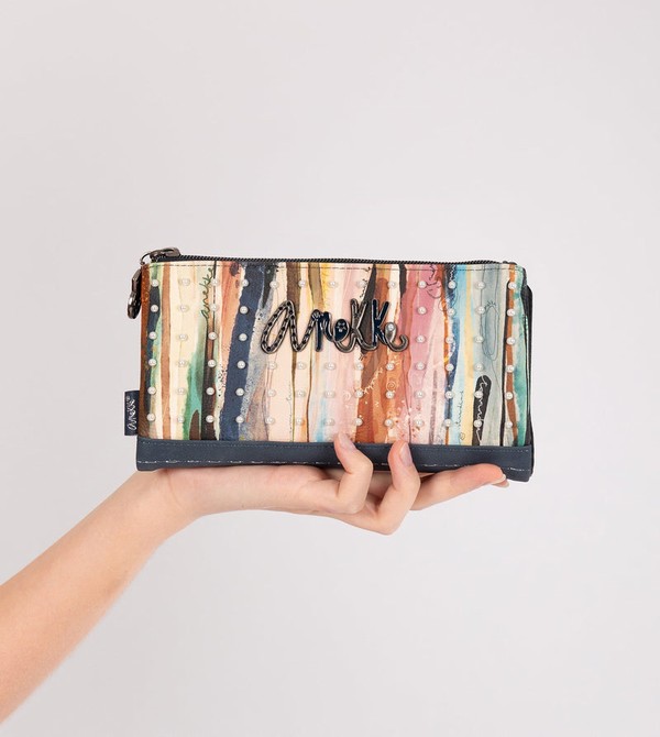 Carteras Anekke Studio Navy Blue Flexible Large Rfid | 842OWLQIP
