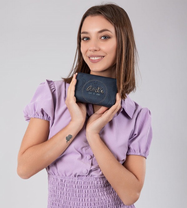 Carteras Anekke Studio Navy Blue Small Rfid | 928NLEAOV