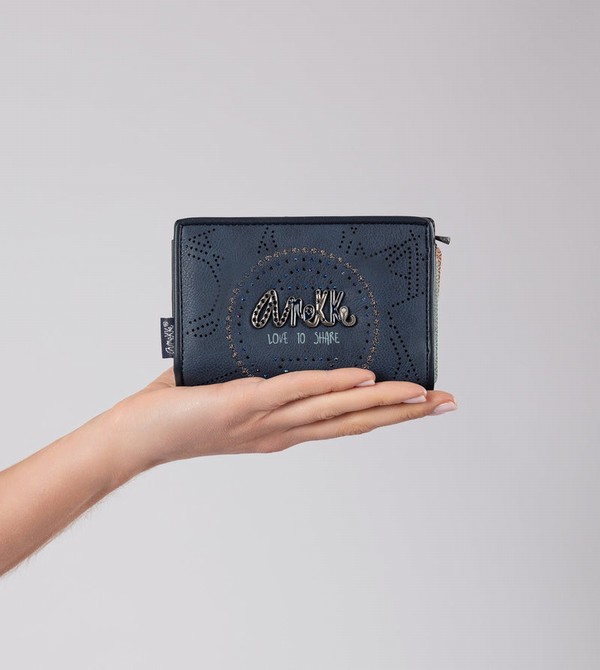 Carteras Anekke Studio Navy Blue Small Rfid | 928NLEAOV