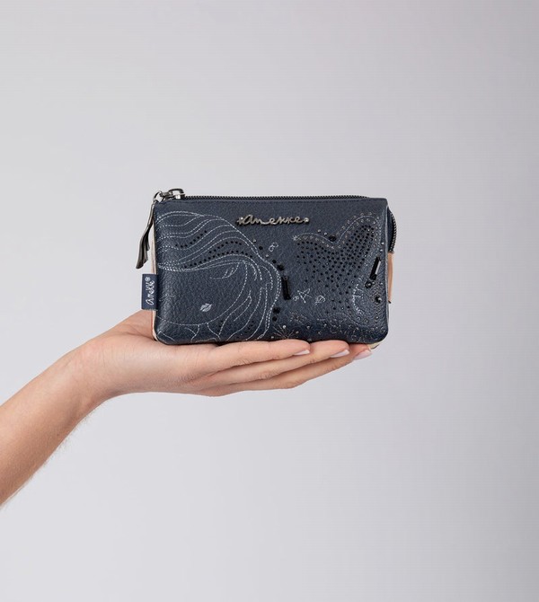 Carteras Anekke Studio Navy Blue Triple Coin | 849LJTSGC